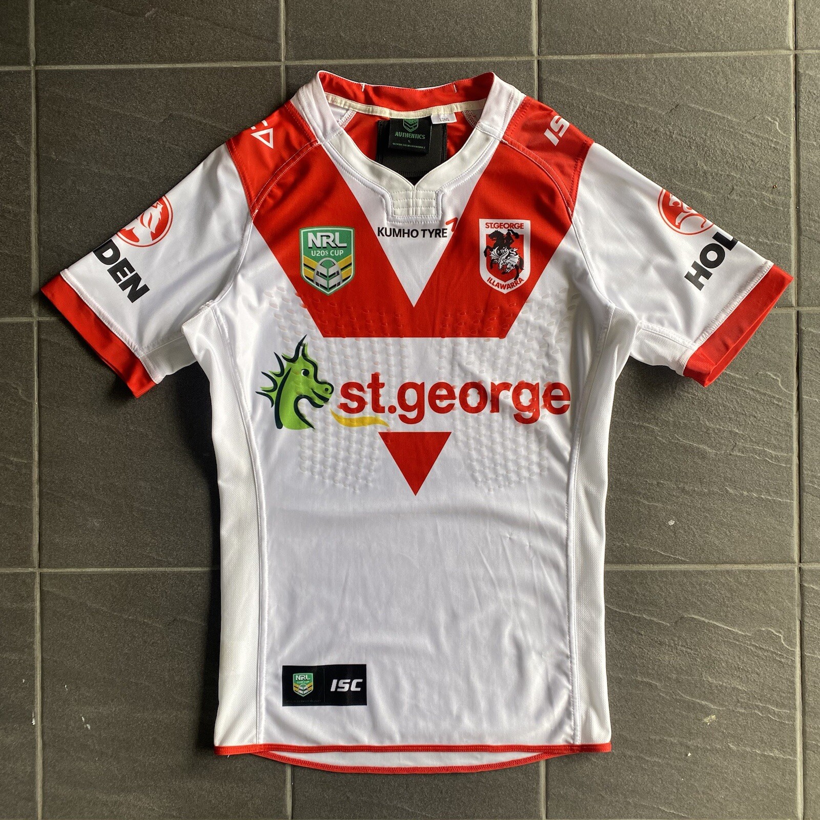 Rugby League Player Issue Jersey Spare St George Dragons NRL U20s Grip Size L