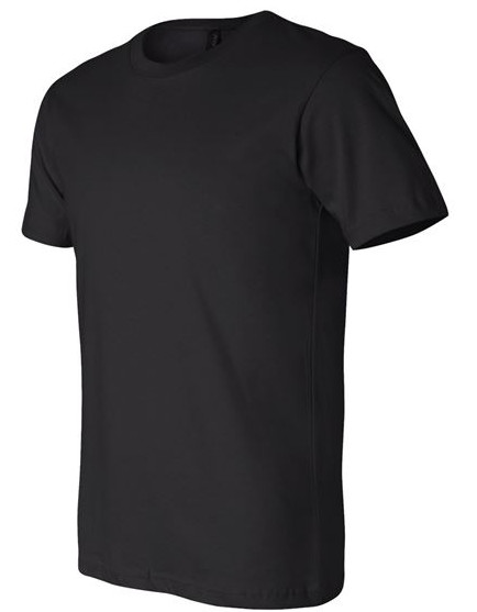 Bella + Canvas Unisex Short-Sleeve Cotton Jersey XL Black T-Shirt 3001C