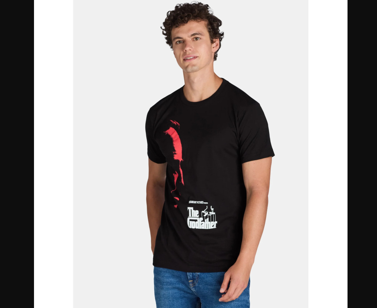 Men&rsquo;s The Godfather Graphic T-Shirt Short Sleeve Crew Neck MEDIUM Black NEW