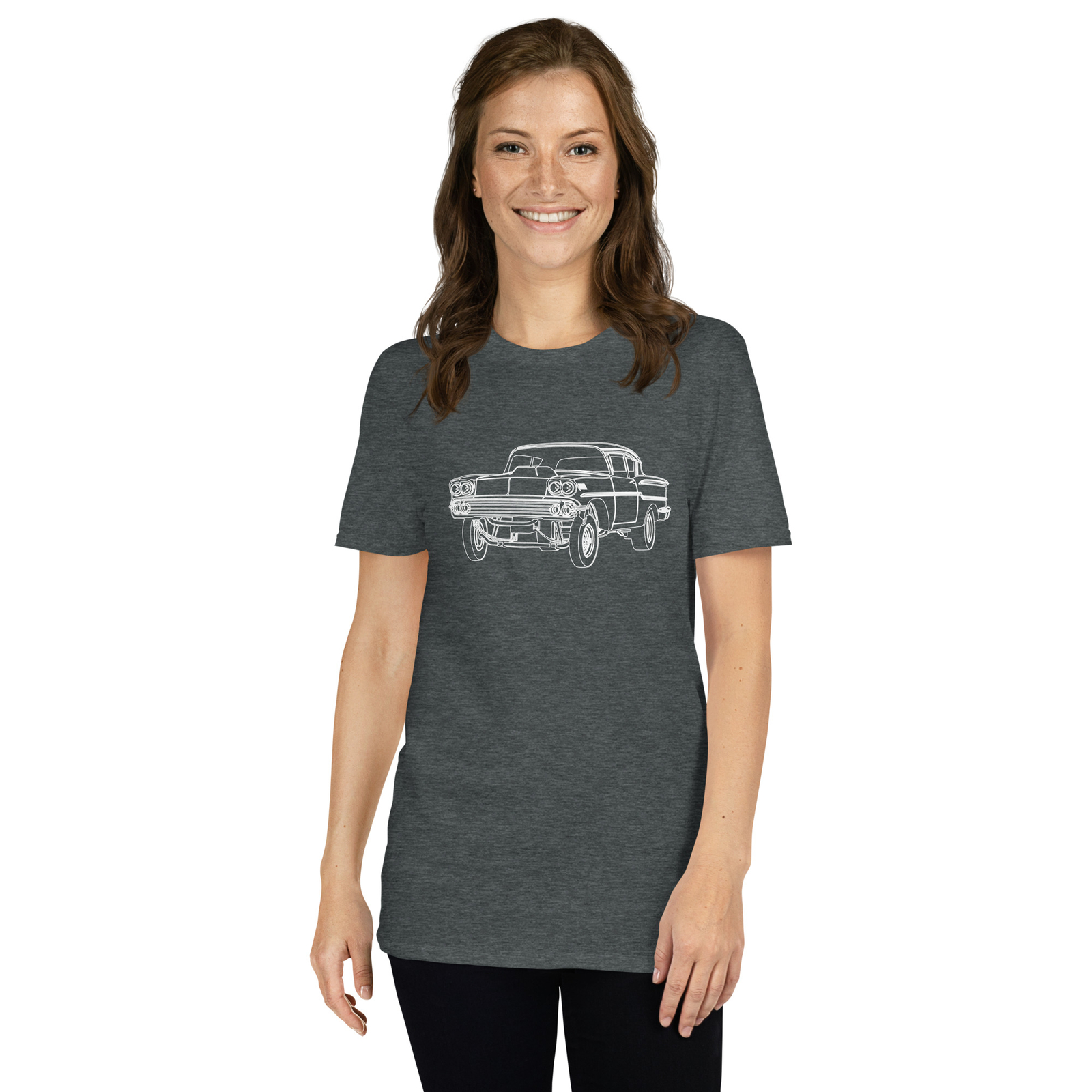 Softstyle T-Shirt For Chevrolet Gasser Drag Classic 1958 Car Owners Gift