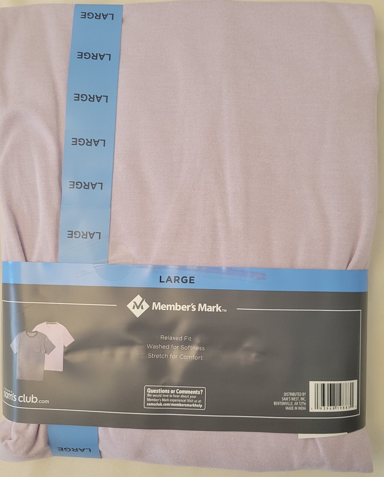 Member&rsquo;s Mark Men&rsquo;s 2-Pack Everyday Soft Wash Tee Sz L