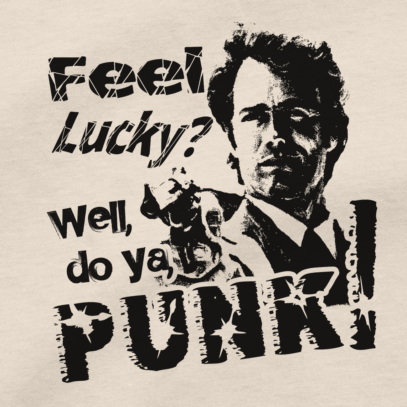 CLINT EASTWOOD T Shirt Feel Lucky Punk Unforgiven Gran Torino Outlaw Josey Wales