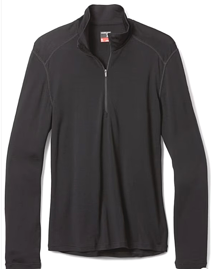 Icebreaker 260 Tech Half-Zip Base Layer Top Men&rsquo;s NWT X-Large Black