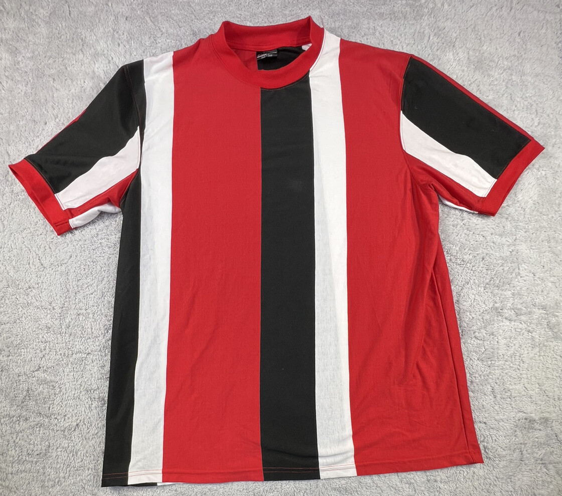 Brooklyn State Men&rsquo;s Vertical Stripe Crew Size 3XL Color Block Cotton Polyester