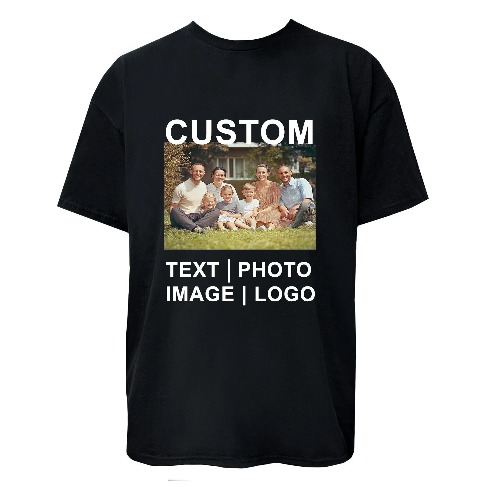 Custom Personalized T Shirt Print Your Logo Photo Text Custom Made Shirt Tee