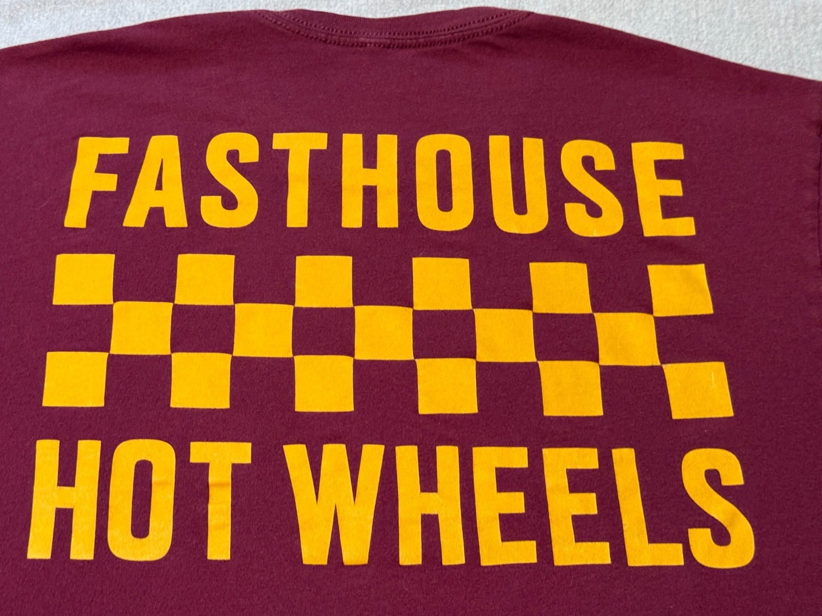 FASTHOUSE – Men&rsquo;s Short Sleeve L – LARGE – Burgundy – FAST HOUSE F/H Hot Wheels