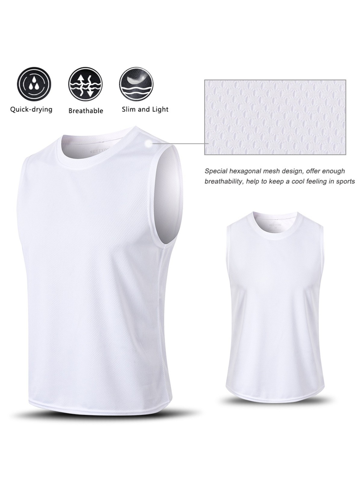 6Pack Mens Quick Dry Muscle Tank Top Gym Workout Sleeveless Shirt Gym Running