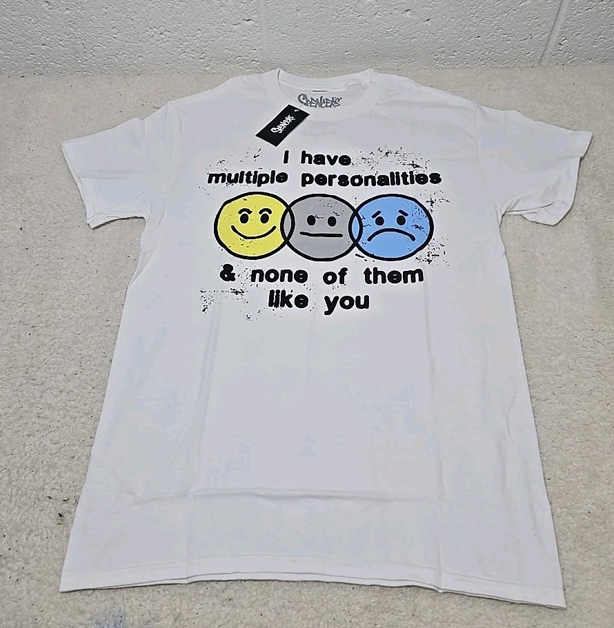 I Have Multiple Personalities None Like You Graphic T-Shirt Men&rsquo;s Sz Small (JJ)