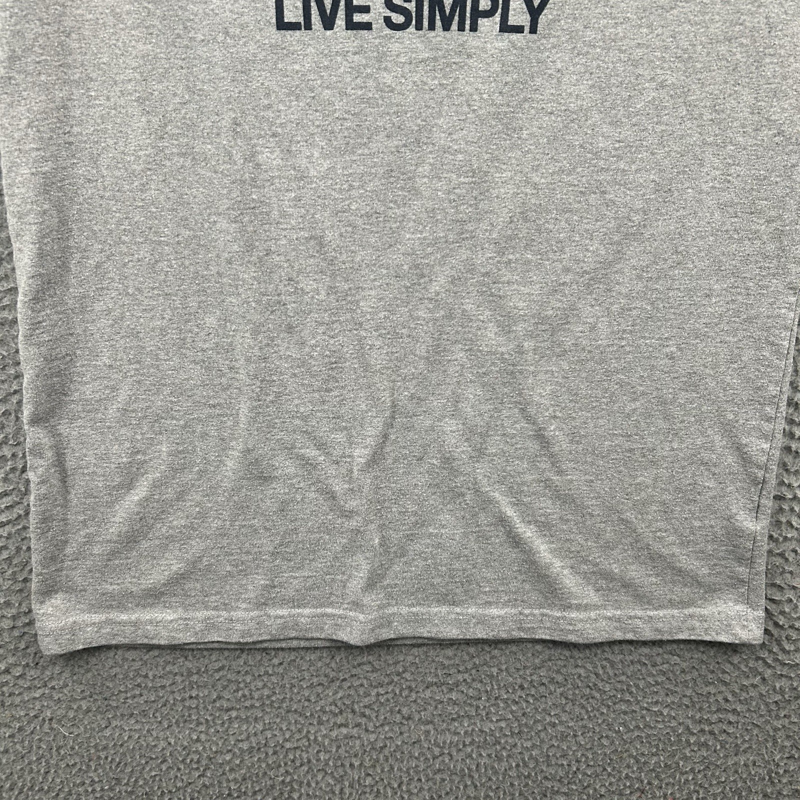 Patagonia Shirt Mens Small Gray Outdoor Hiking Live Simply Graphic Tee Adult S