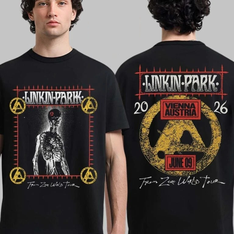 Linkin* Park From Zero World Tour 2026 Vienna Graphic Multicolor T Shirt