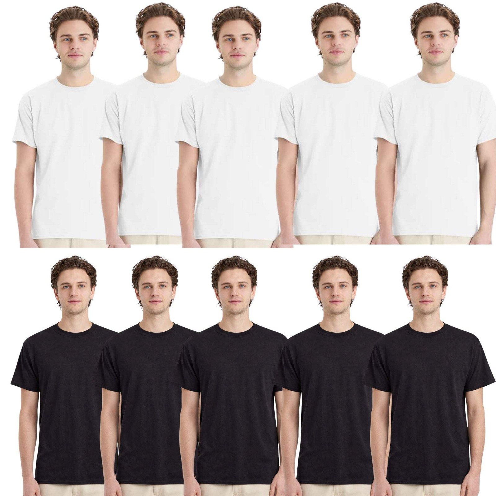 10 Pack Of Hanes 5280 Adult Essential Short Sleeve T Shirt Stylish T-Shirt