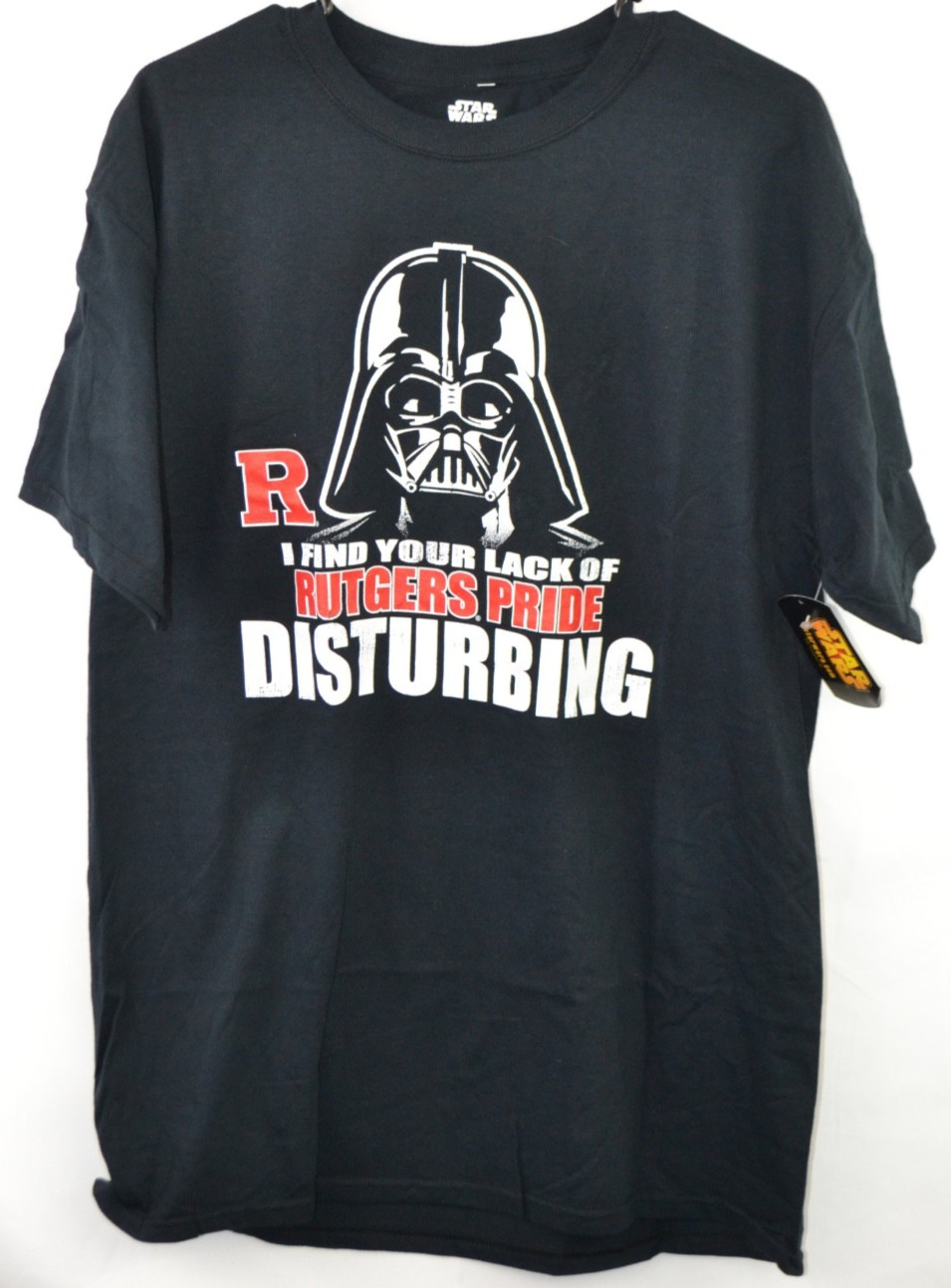 Rutgers University Scarlet Knights Star Wars Tee Shirt – Black – L (RUT-01)