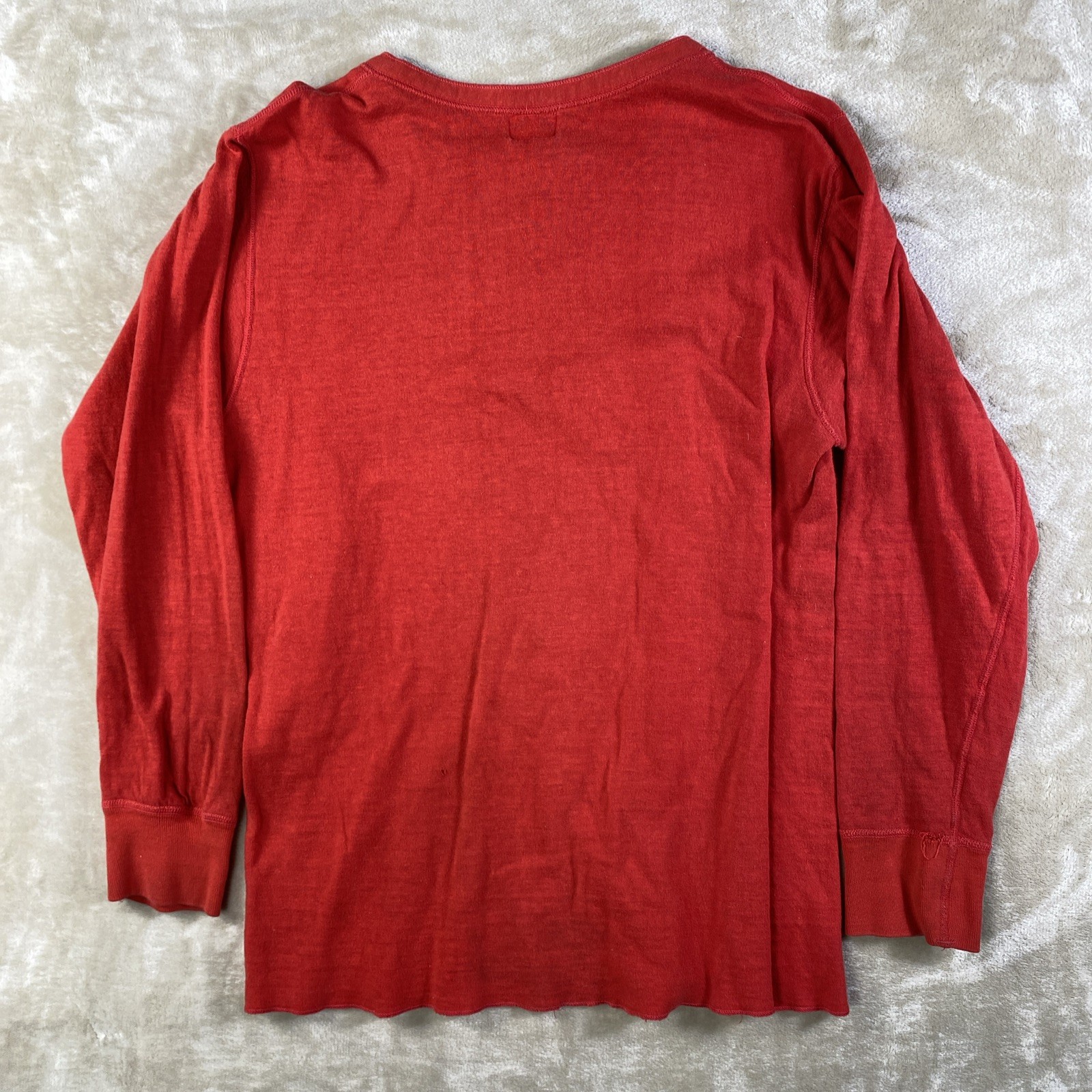 Vintage 70s Duofold 2 Layer Thermal Henley Shirt Mohawk NY Size Large Hunting