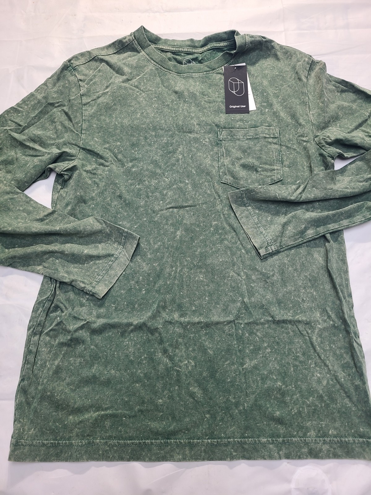 Men&rsquo;s Long Sleeve T-Shirt Original Use Green Size Small