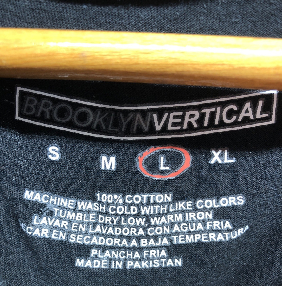 Brooklyn Vertical Tee Shirt Size Large Black My Story Black History