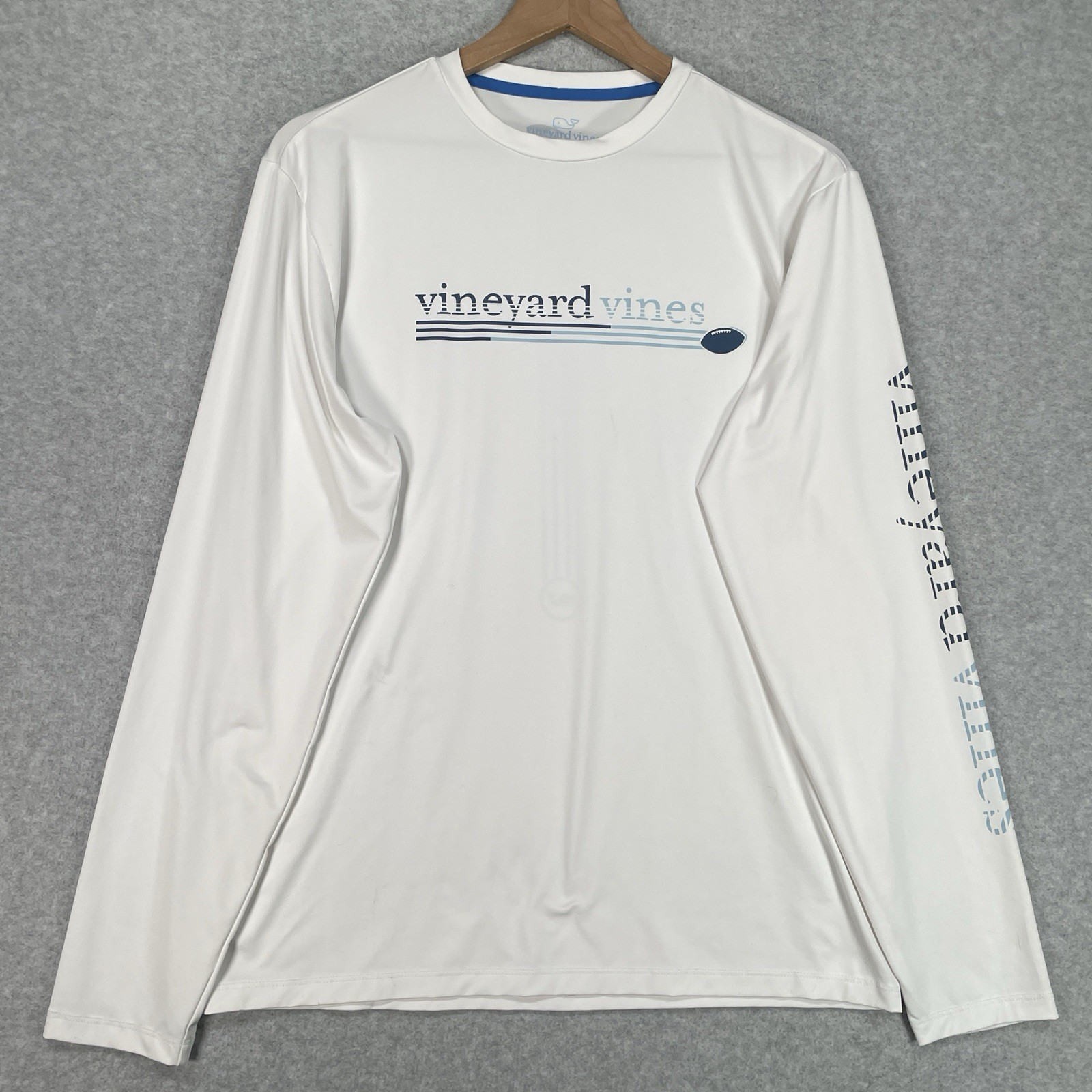 Vineyard Vines Performance Shirt S White Stretch Lightweight Football Whale