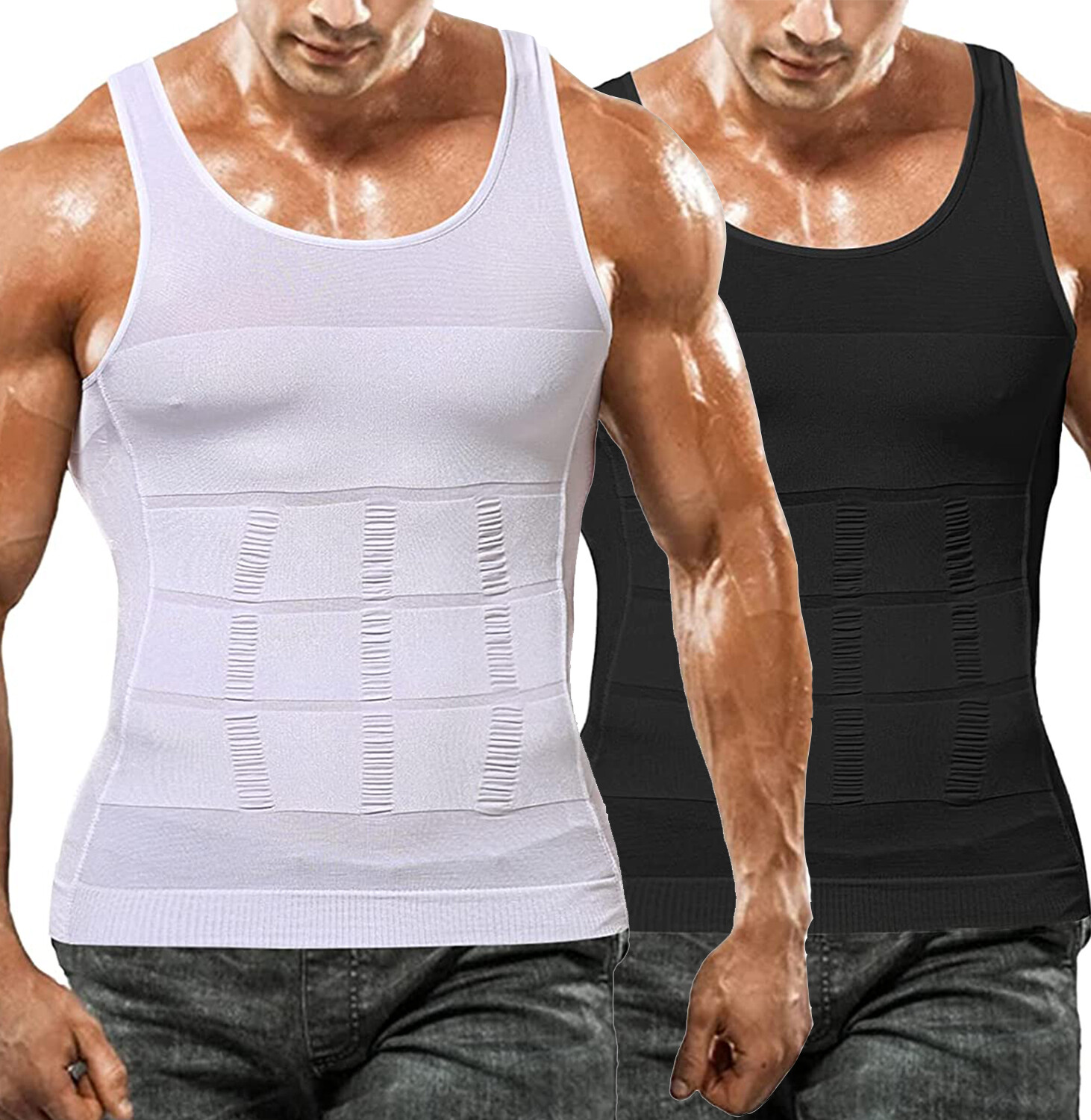 Gynecomastia Compression Vest Fajas para Hombres Back Support Shapewear Tank Top