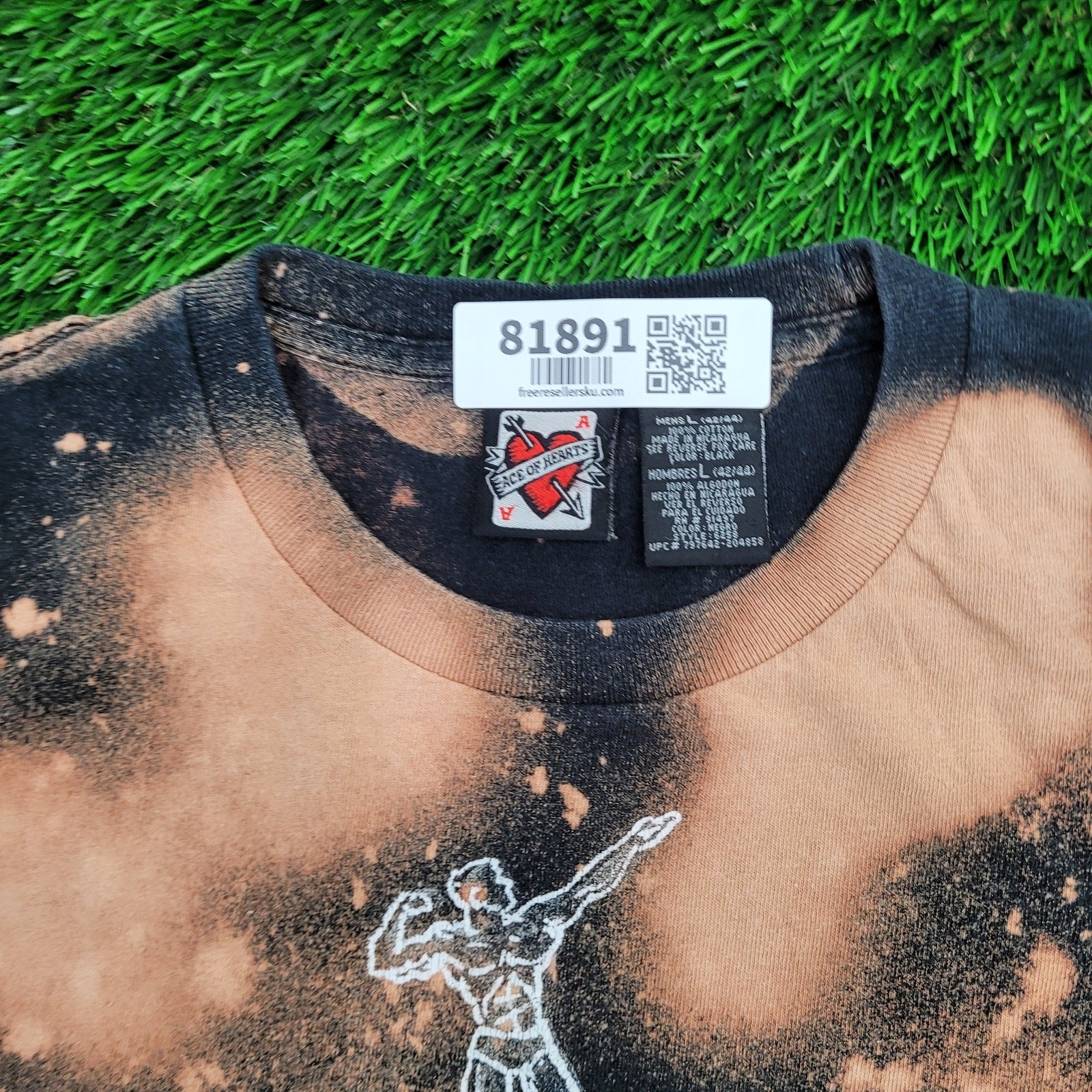 Vintage 90s Good Husband Shirt Large 22×26 Bleached Black