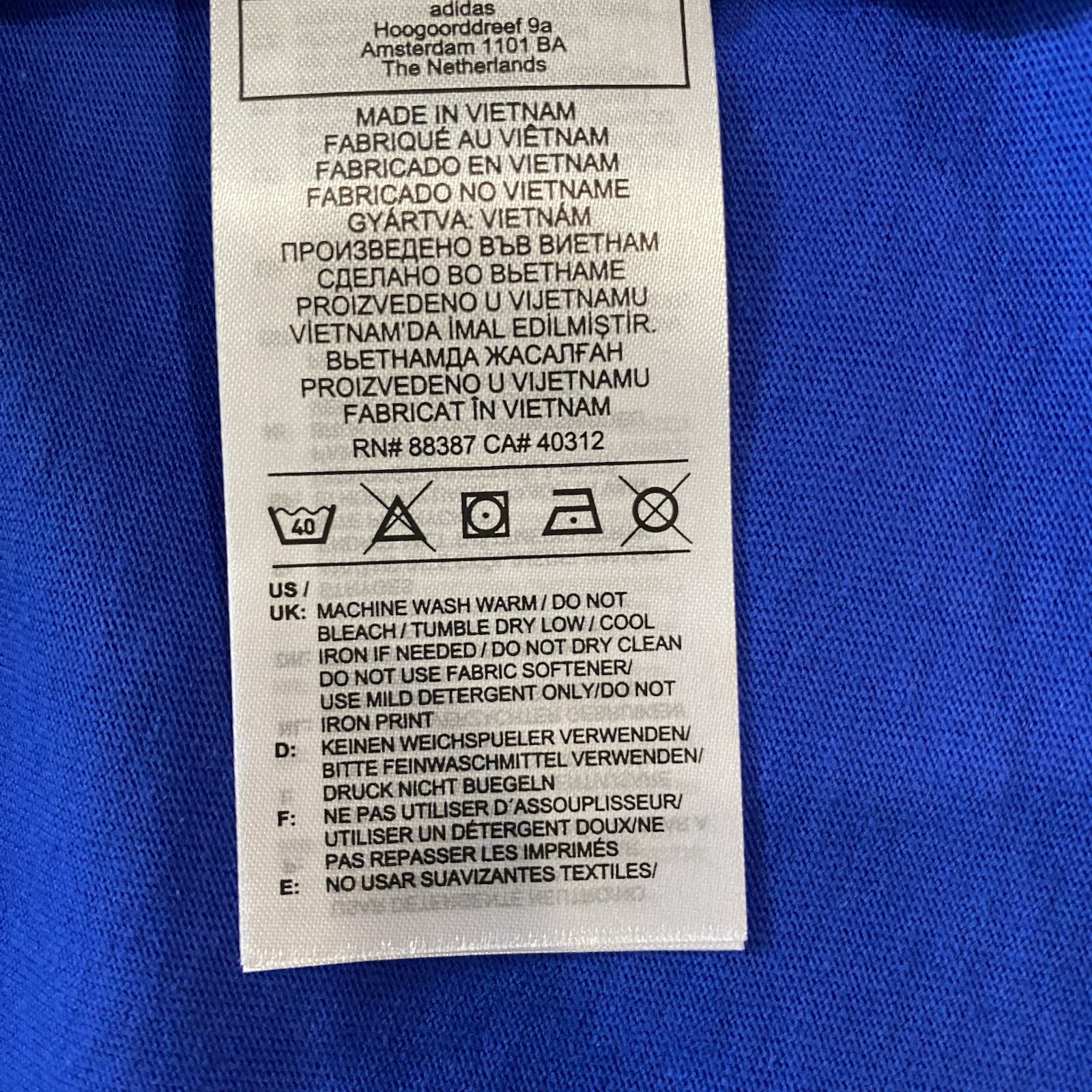 Adidas Brush Stroke Tee – New With Tags – Mens Medium – Team Royal Blue