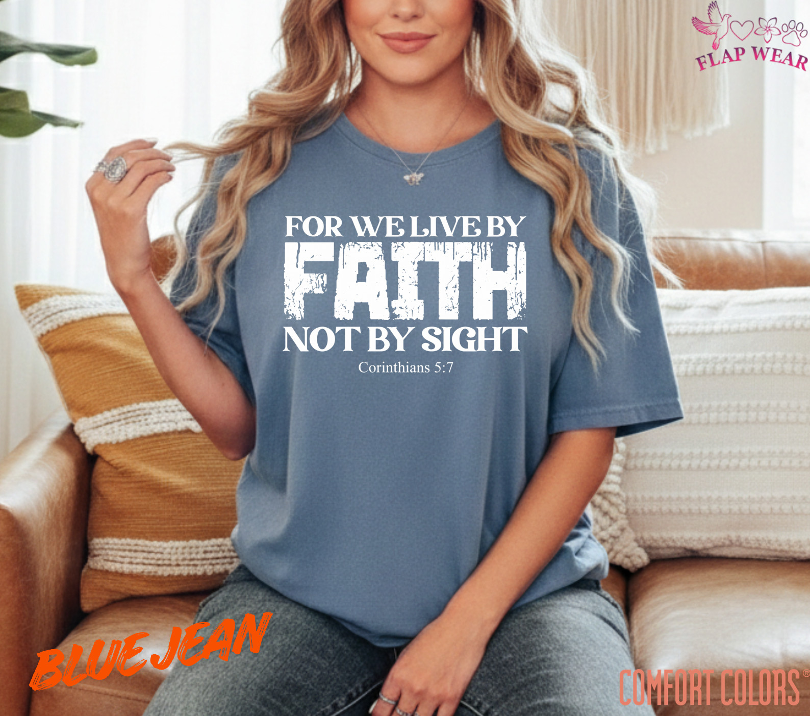 Unisex For We Live By Faith T-Shirt, Men T shirt,Women T shirt Gift ReligionTop