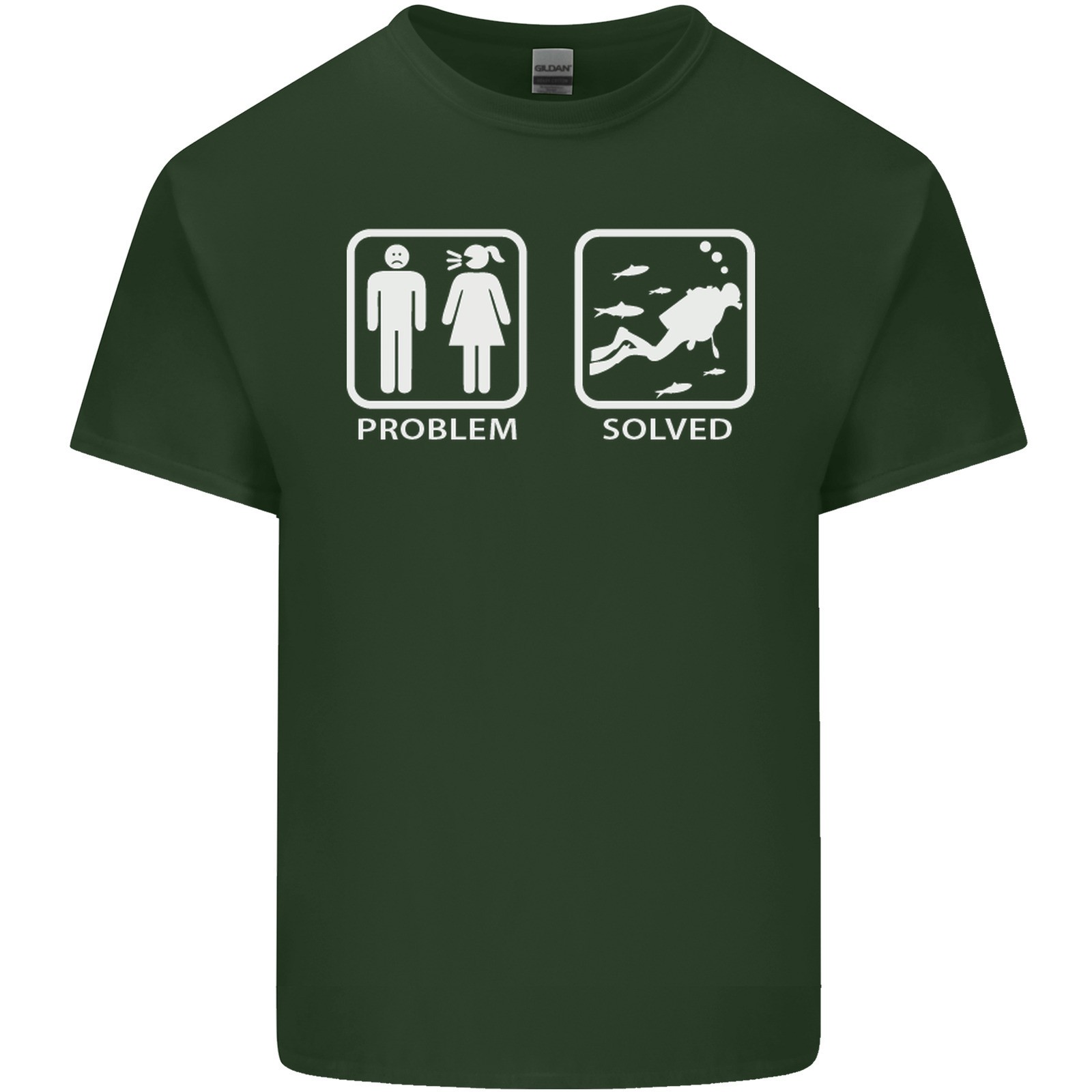 Scuba Diving Problem Solved Mens Light Cotton T-Shirt