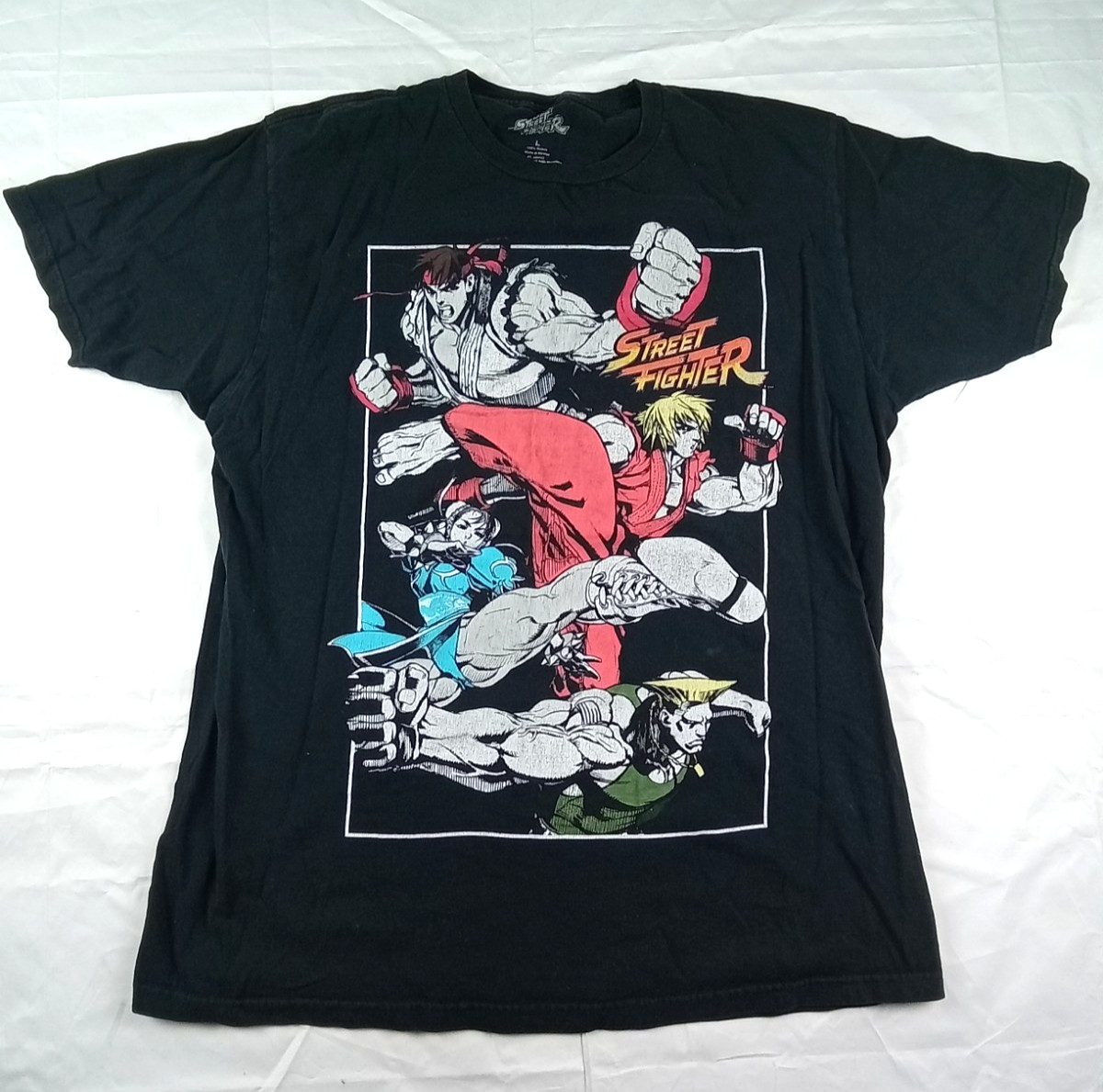 Street Fighter Graphic Print Large Mens Shirt 100%Cotton