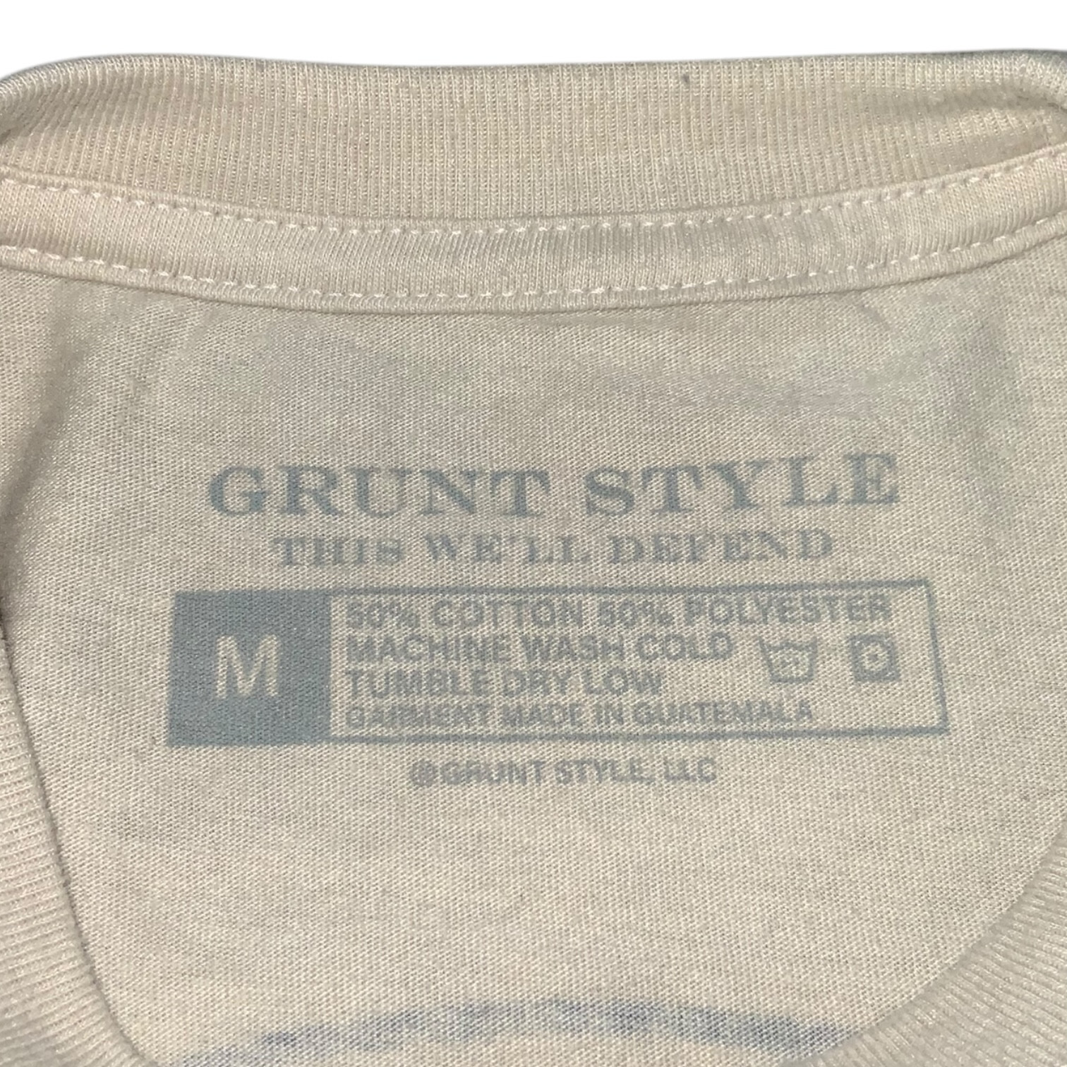 Grunt Style T-Shirt Men&rsquo;s M Beige American To The Bone USA Eagle Flag Patriotic