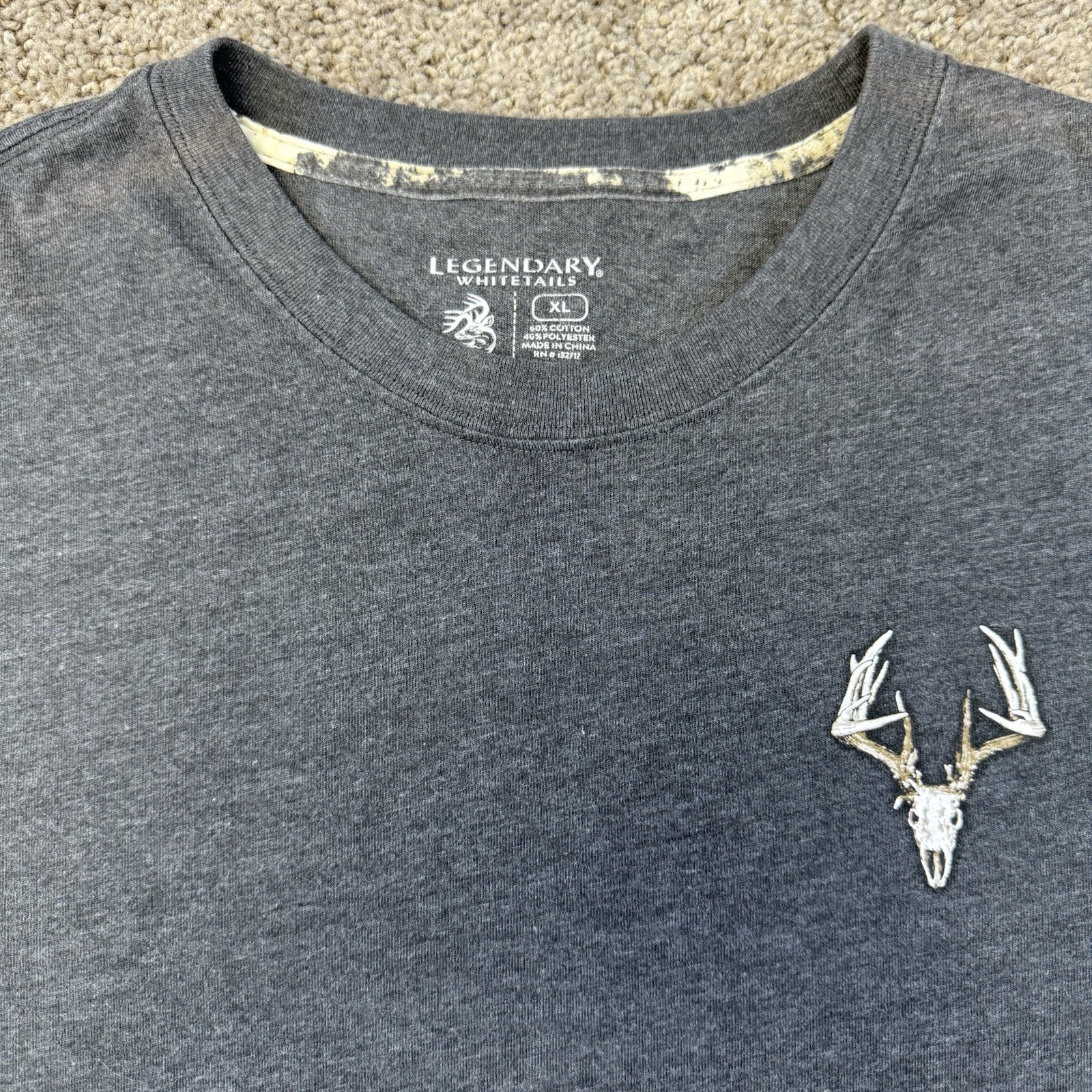 Legendary Whitetails Long Sleeve Shirt Men&rsquo;s XL Dark Gray Warm Casual Outdoors