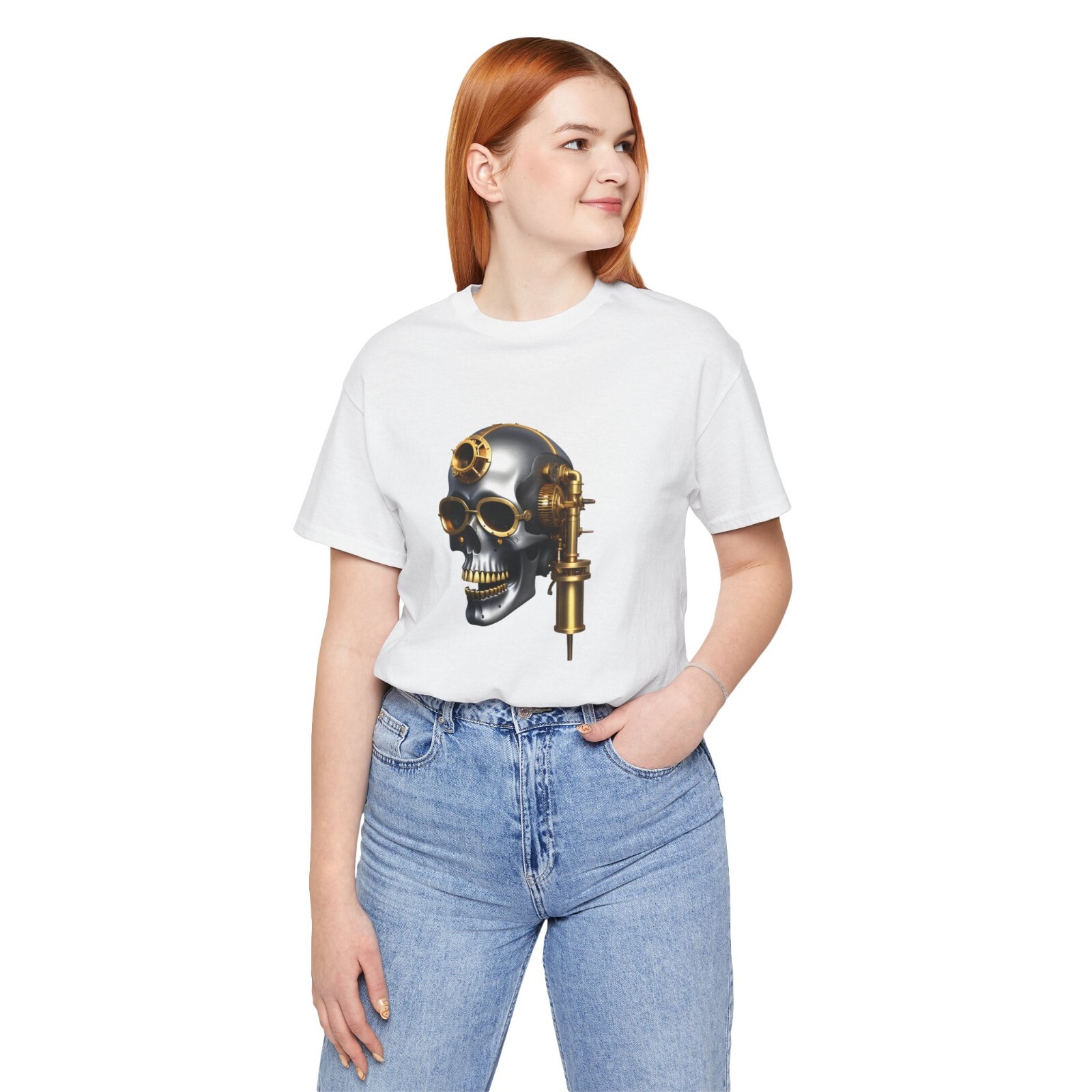 Vintage Steampunk skull Graphic T-shirt, Best Choice For Festival Street Wear