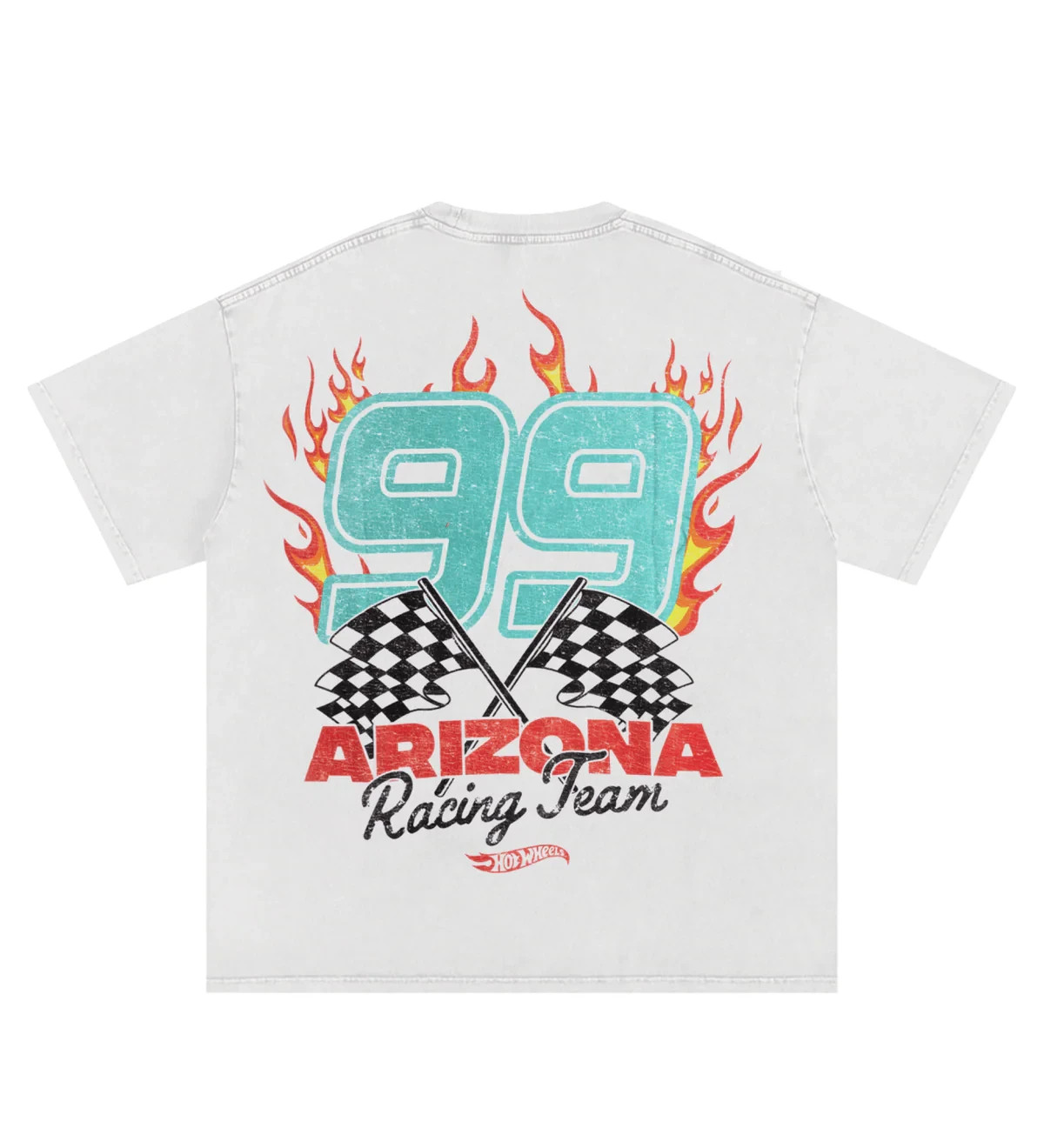 Arizona x Hot Wheels White & Teal 99 Racing Team T-Shirt 3XL Rare NWT