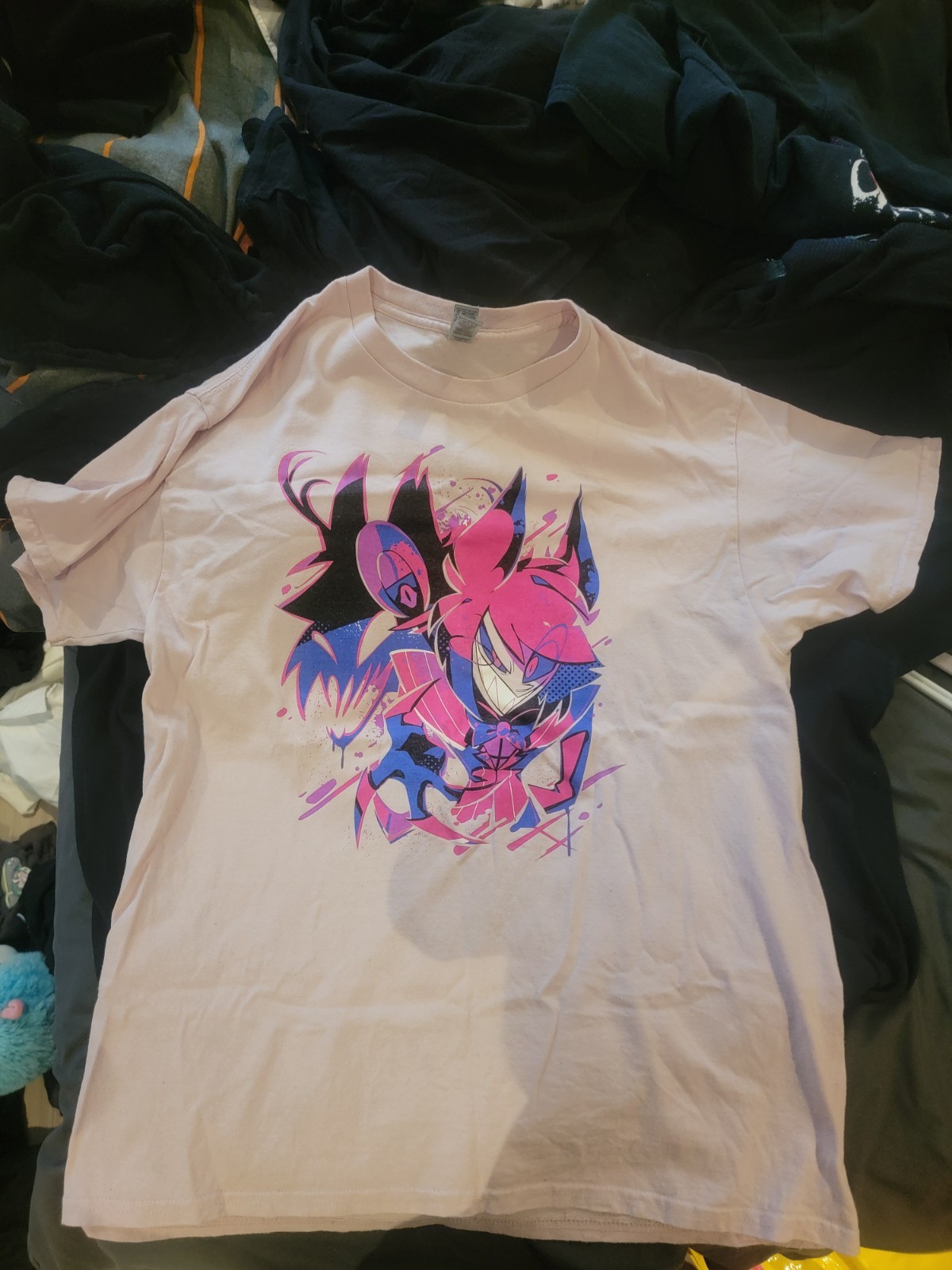 Hazbin Hotel Valentines 2024 LIMITED EDITION Pink Alastor T-Shirt RARE! Size L