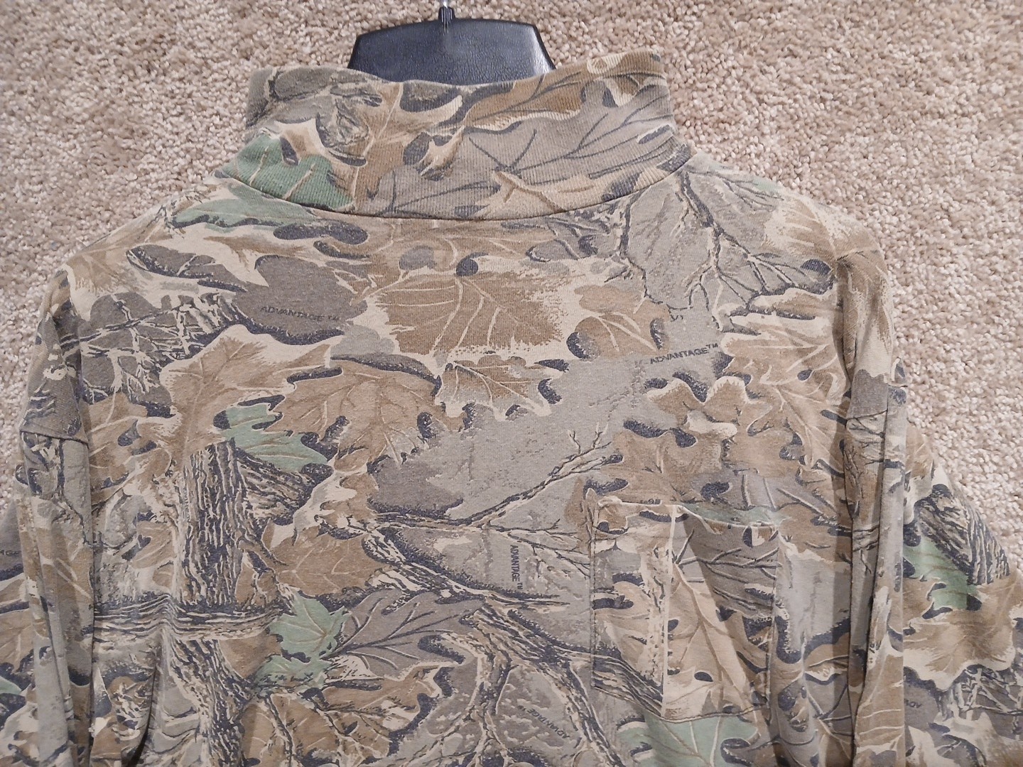 Vintage Ace Sportswear Camo Shirt Men&rsquo;s Large Green Camouflage Long Sleeve 90s