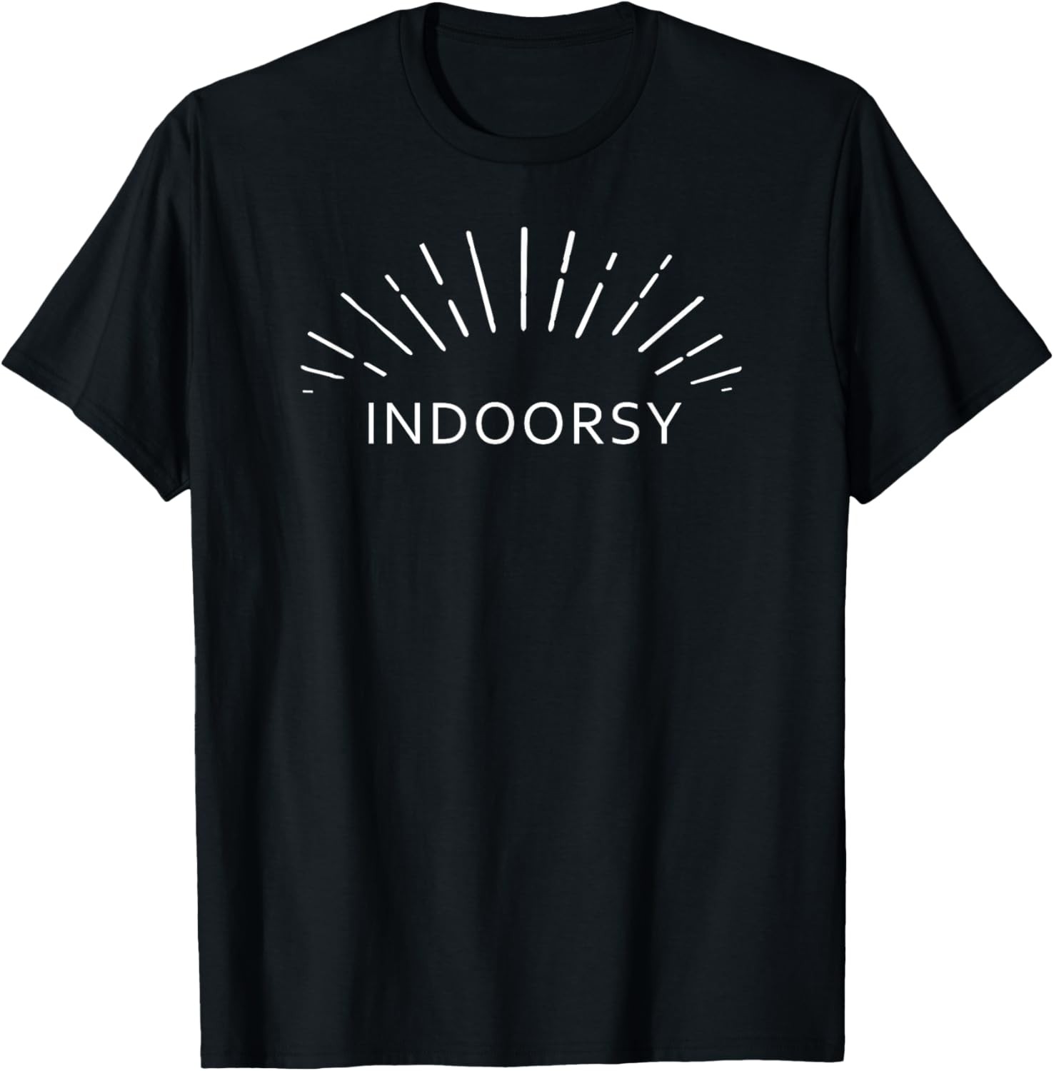 Indoorsy Funny Introvert Graphic Novelty T-Shirt