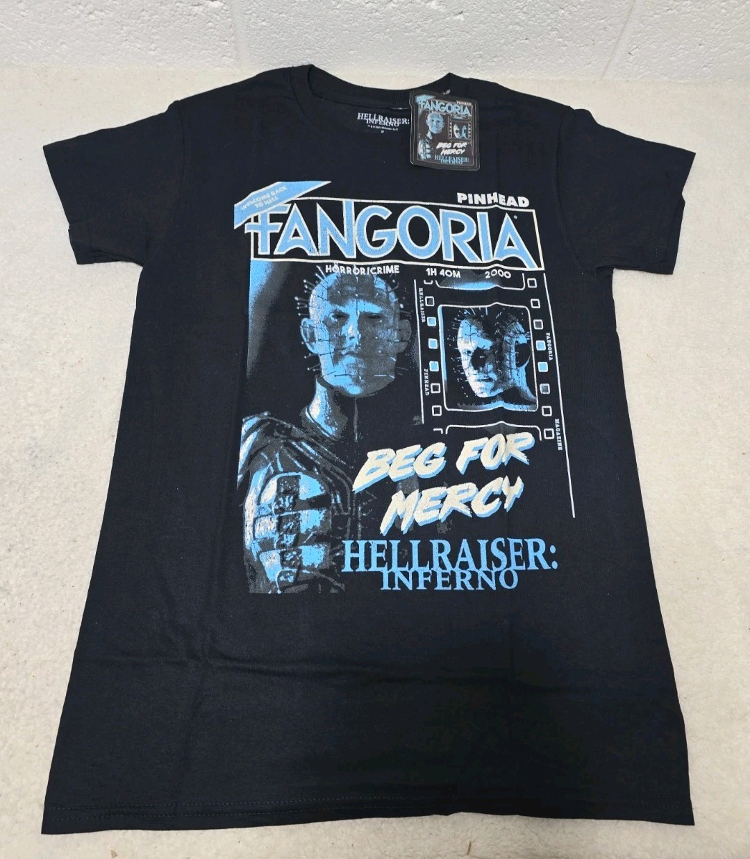 Fangoria Hellraiser Pinhead Inferno Graphic T-Shirt Men&rsquo;s Size MEDIUM (Fang2)