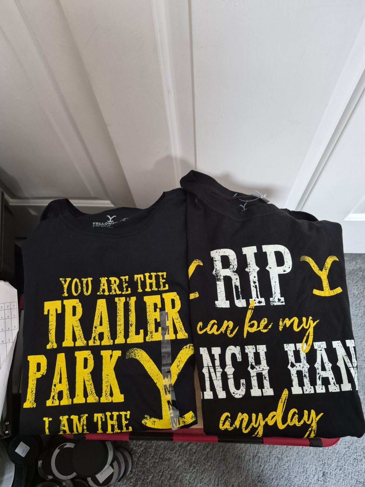 Yellowstone Rip « Trailer Park » Graphic WOMEN&rsquo;S Crew Neck Cotton Tees Black M