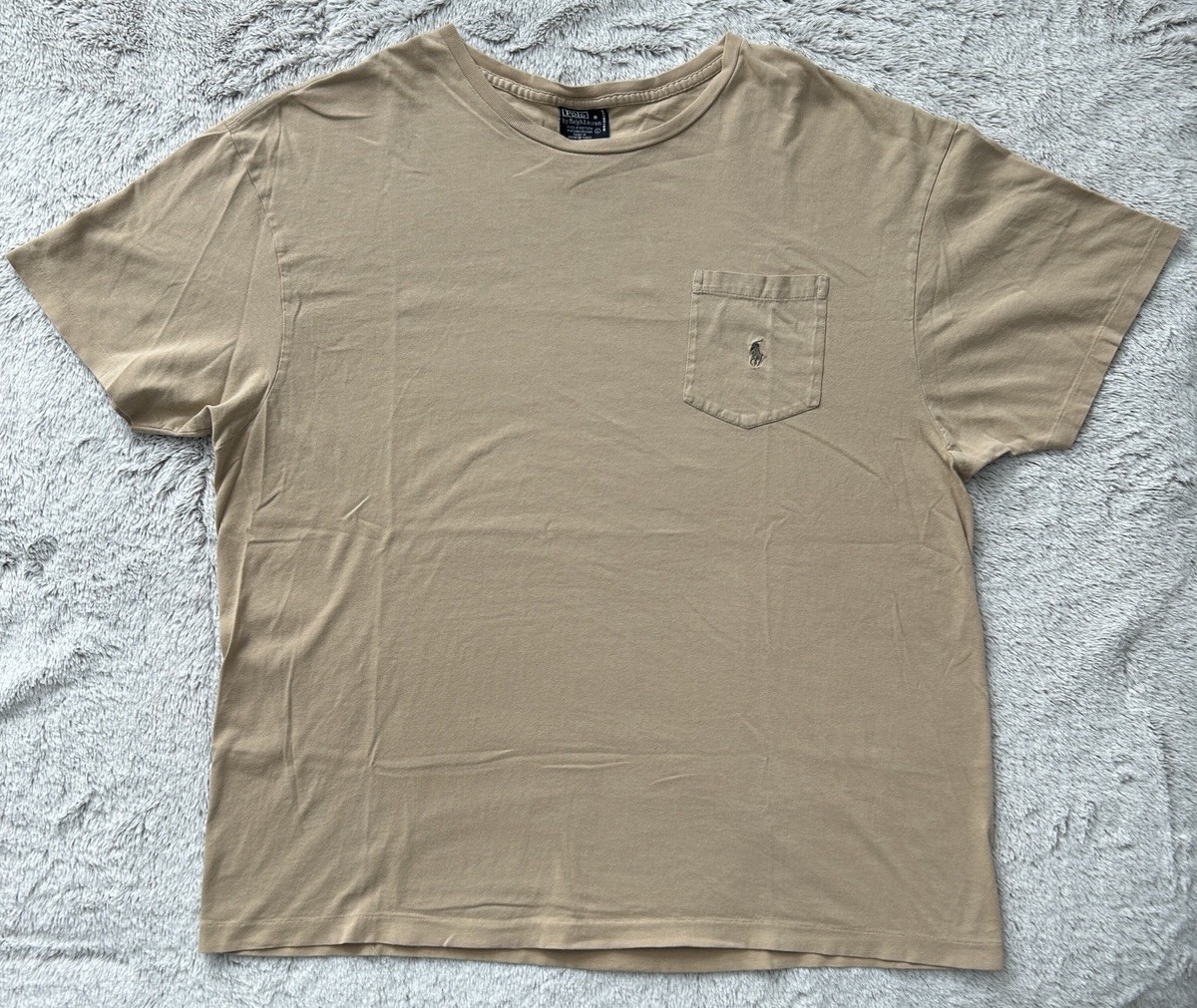 Vintage 90s Polo Ralph Lauren Pocket T Shirt Size L Made In USA Single Stitch