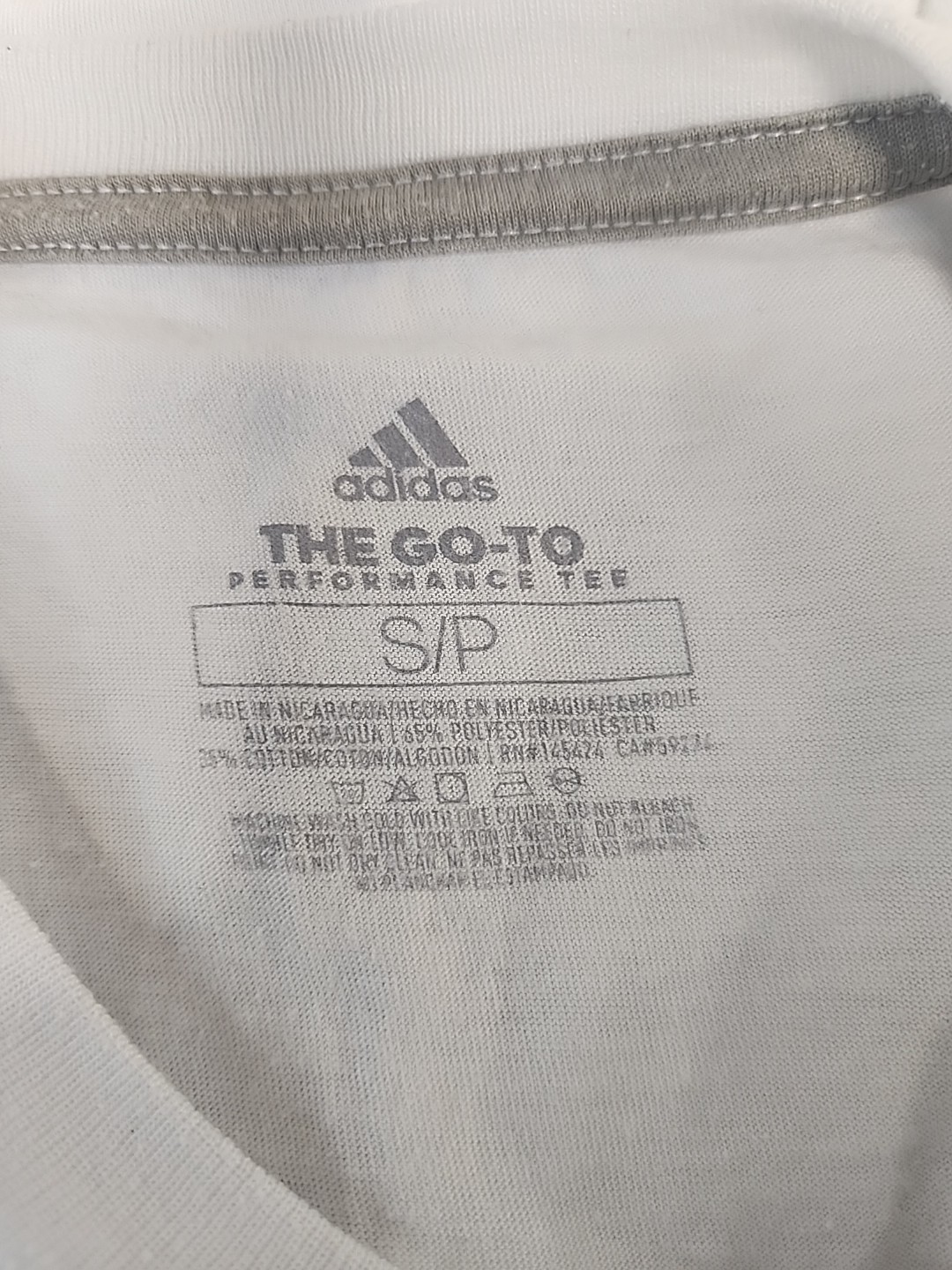 Adidas The GoTo Performance Tee Men&rsquo;s White Graphic T Shirt Size SMALL ClimaLite
