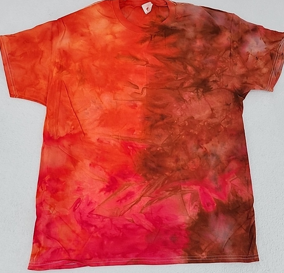 3 Procion Ice Tie Dye Short Sleeve Shirts Unisex Size Large Gildan & Hanes NEW!
