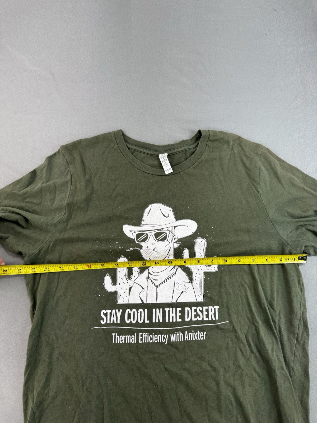 Stay Cool In The Desert T Shirt Mens Size Large Green Thermal Efficiency Anixter