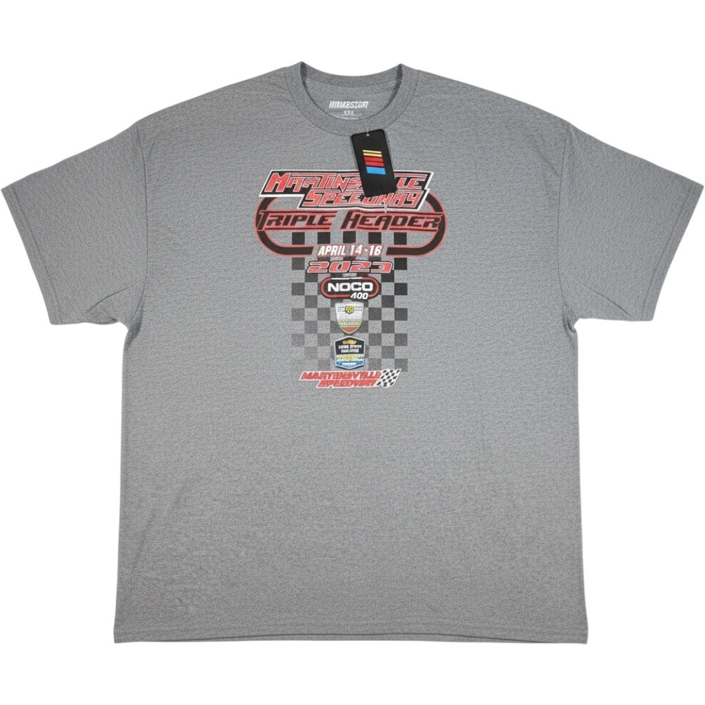 NASCAR Martinsville Speedway T-Shirt Mens 2XL Gray Cotton Blend Racing Fan Tee