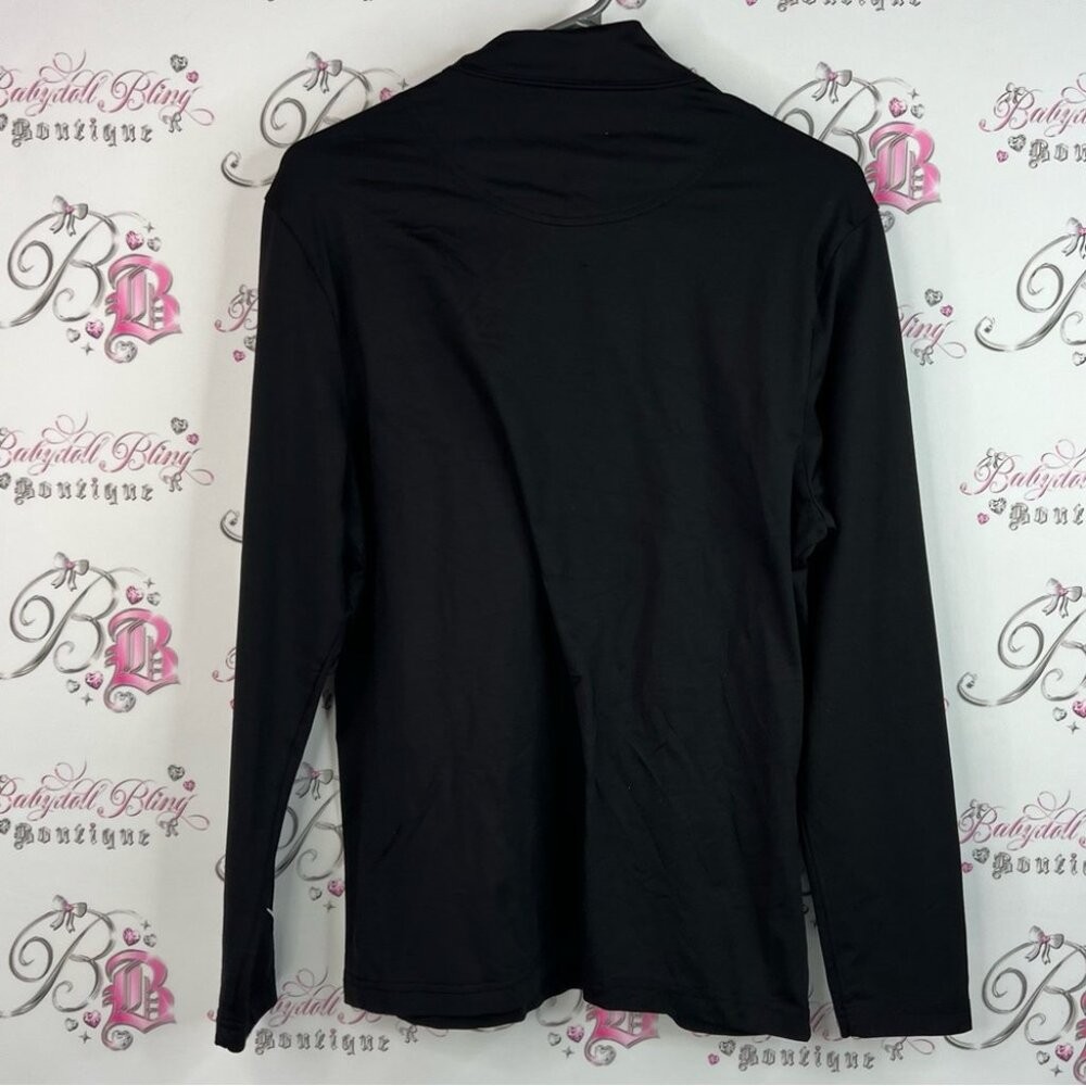 Callaway shirt turtleneck logo white front Men&rsquo;s Long Sleeve Black Tee