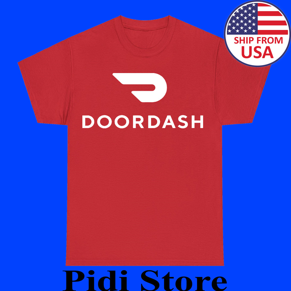 Doordash Food Delivery Driver Men&rsquo;s Red T-Shirt Size S to 3XL
