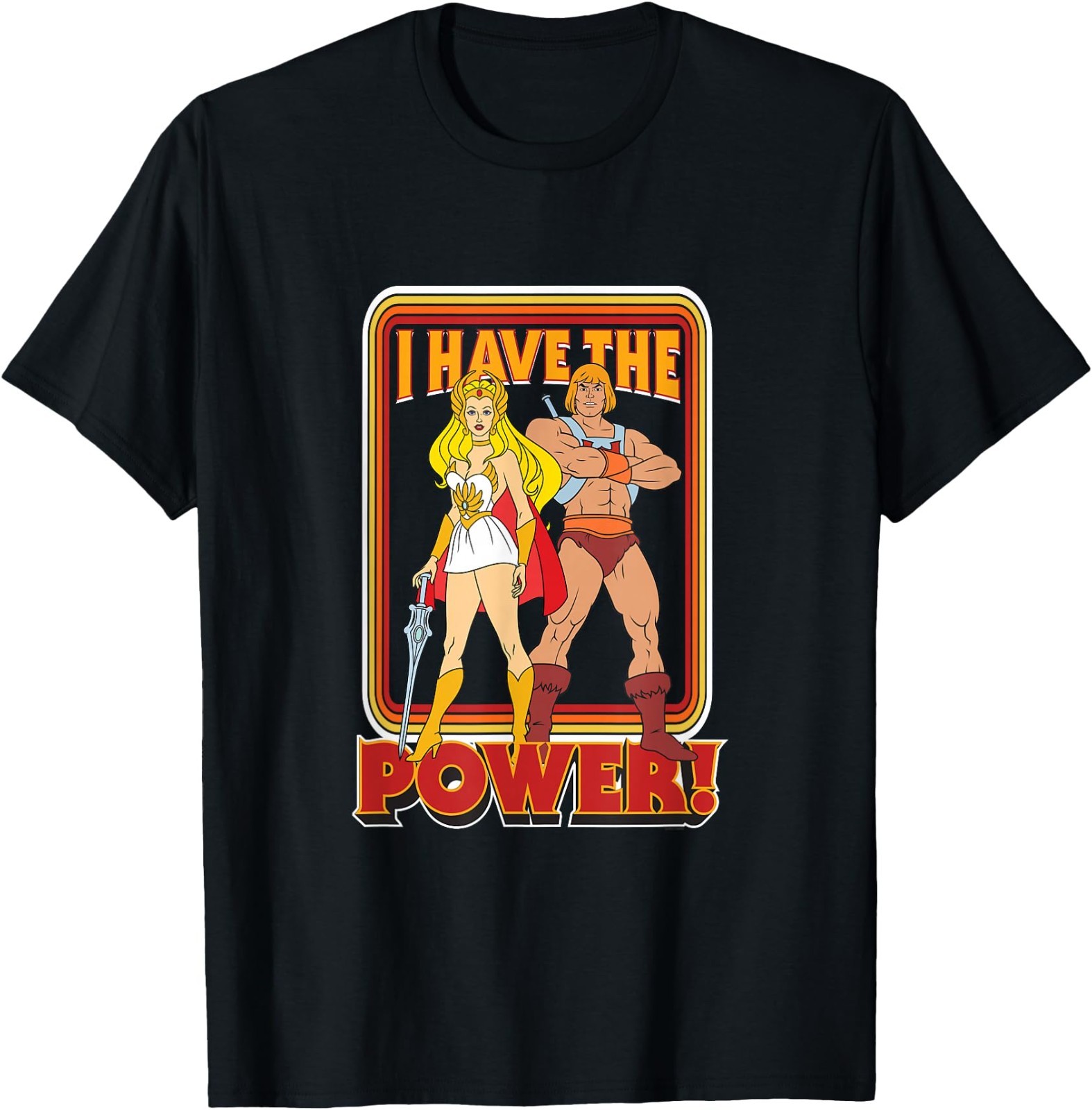Masters of the Universe He-Man and She-Ra T-Shirt Tee for Men and Women
