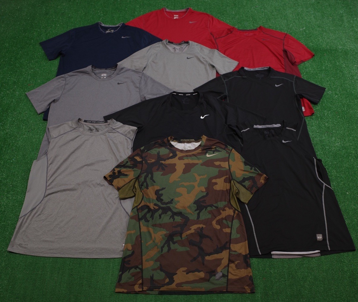 Lot Of 10 NIKE Fitted Nike Pro Combat Dri-Fit T-Shirts Men&rsquo;s XL