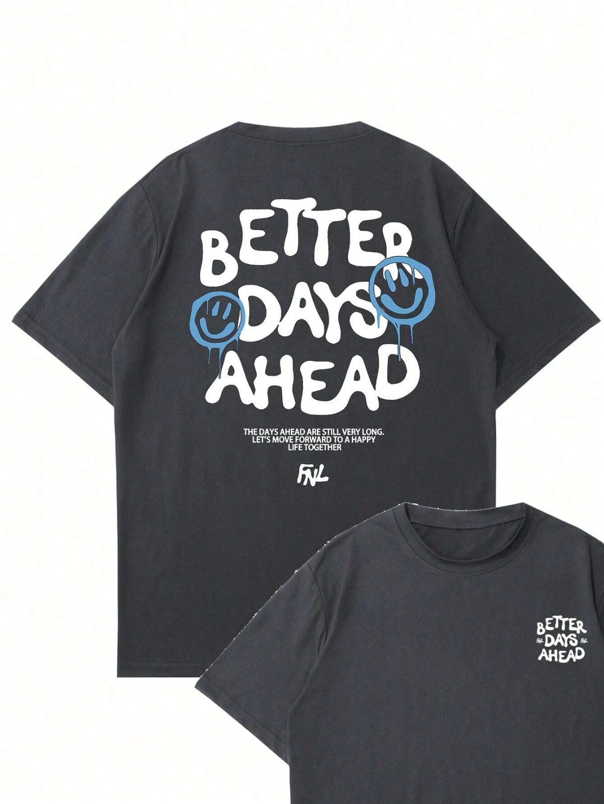 « Better Days Ahead » Printed Loose Fit Men&rsquo;s Cotton Tshirt For Summer Streetwear