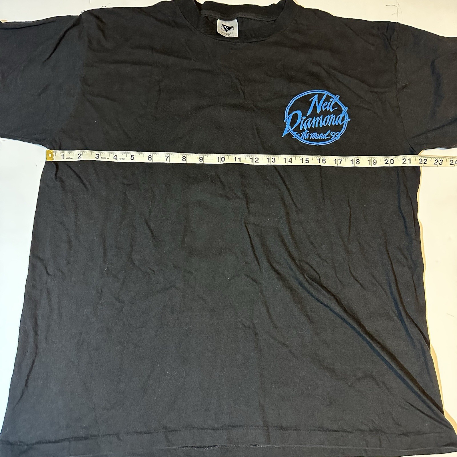 Vtg 1993 Neil Diamond In The Round Concert T-Shirt Single Stitch Glitter Sz L