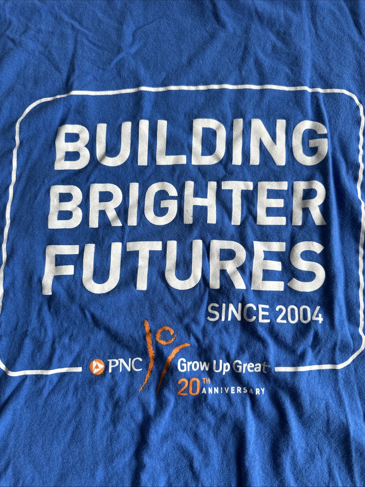 PNC Grow Up Great Shirt Mens XL Blue Gildan Graphic Promo Tee T Shirt 20th Anniv