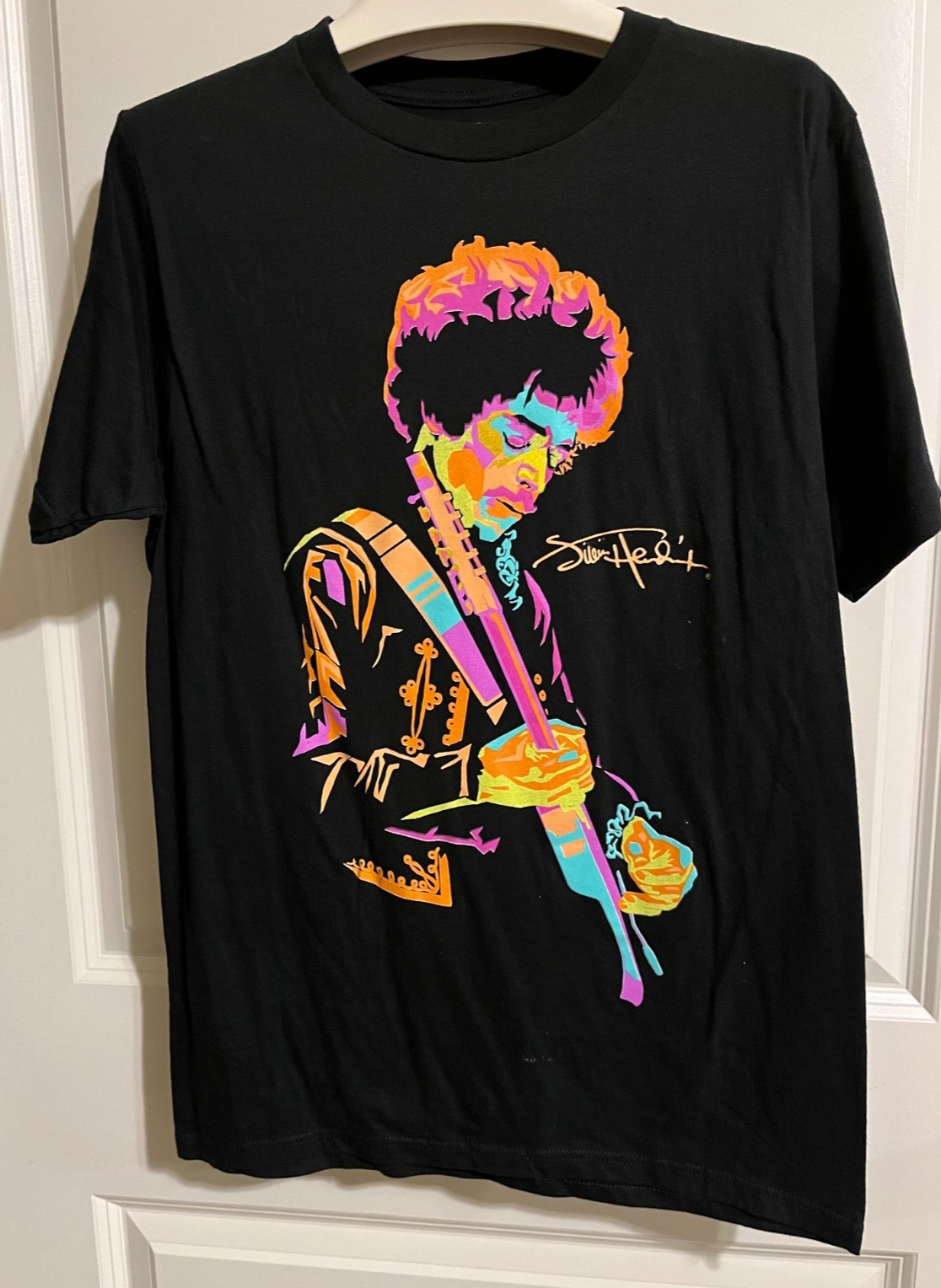 AUTHENIC HENDRIX Men&rsquo;s T Shirt Bright Multicolored Graphic Size S Cotton NEW