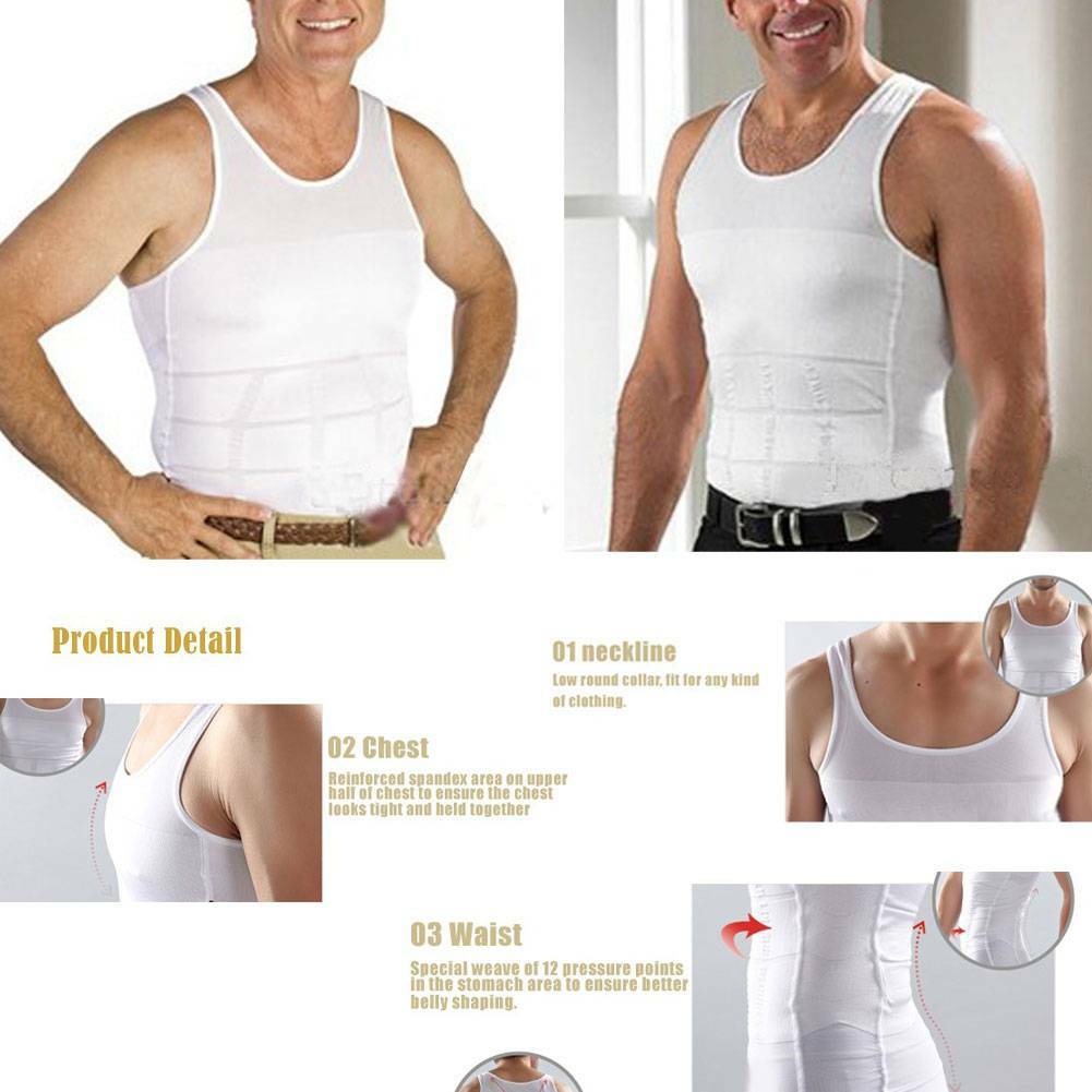 # Men&rsquo;s Body Shaper Slimming Shirt Compression Sauna Vest Elastic Slim Shapewear