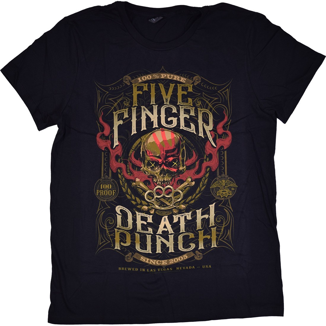 [Limited Edition] Vintage Five Finger Death Punch Hundred Proof Black T-Shirt Li